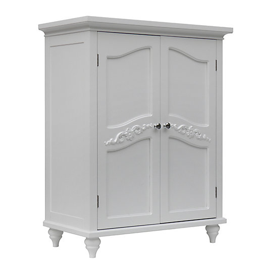 Alternate image 1 for Elegant Home Fashions Versailles 2-Door Floor Tower Cabinet in White