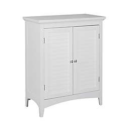 Teamson Home Glancy 2-Door Wooden Storage Stand Floor Cabinet in White