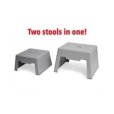 SKIP*HOP&reg; Large Double-Up Step Stool in Grey. View a larger version of this product image.
