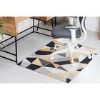 Alternate image 2 for Anji Mountain Figueres 3&#39; x 4&#39; Handcrafted 0.25&quot; Rug&#39;d Chair Mat in Yellow/Grey