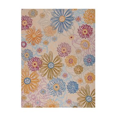 Anji Mountain&reg; Keukenhof 3&#39; x 4&#39; Handcrafted 0.25&quot; Rug&#39;d Chair Mat. View a larger version of this product image.