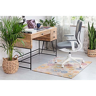 Anji Mountain&reg; Keukenhof 3&#39; x 4&#39; Handcrafted 0.25&quot; Rug&#39;d Chair Mat. View a larger version of this product image.