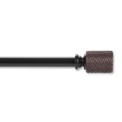 Cambria&reg; Craft Wicker Adjustable Single Curtain Rod Set