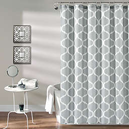Lush Decor 72-Inch x 72-Inch Geo Shower Curtain in Grey