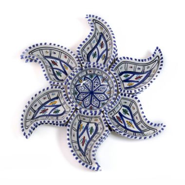 Kamsah Bohemian Blue Star 13.5-Inch Dip Set. View a larger version of this product image.
