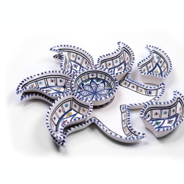 Kamsah Bohemian Blue Star 13.5-Inch Dip Set. View a larger version of this product image.