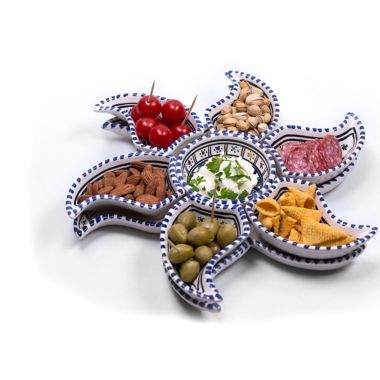 Kamsah Bohemian Blue Star 13.5-Inch Dip Set. View a larger version of this product image.