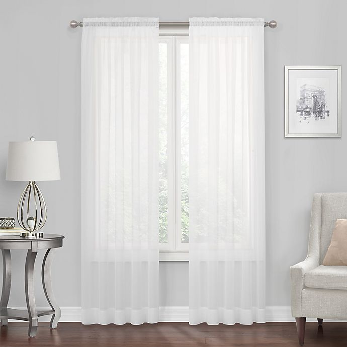 Alternate image 1 for Regal Home Collections Voile Rod Pocket Window Curtain Collection