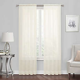 Regal Home Collections Voile 95-Inch Rod Pocket Window Curtain Panel in Ivory (Single)
