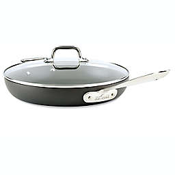 All-Clad HA1 Nonstick 12-Inch Hard-Anodized Covered Fry Pan in Grey