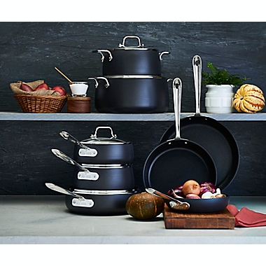 All-Clad HA1 Nonstick Hard-Anodized 13-Piece Cookware Set in Grey. View a larger version of this product image.