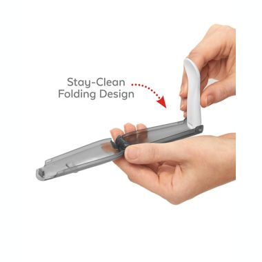 SKIP*HOP&reg; Easy-Fold Travel Spoons in Grey/Teal (Set of 2). View a larger version of this product image.