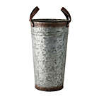 Alternate image 0 for Rustic Galvanized Hammered Metal Vase with Strap Handles
