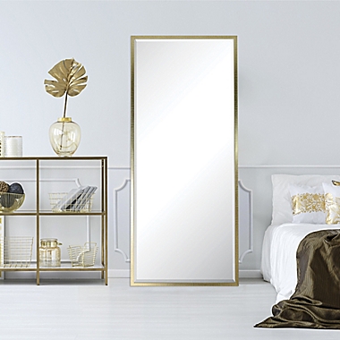 Leaner Floor Mirror In Gold, 33 4 Inch X 77 Leaner Floor Mirror In Gold