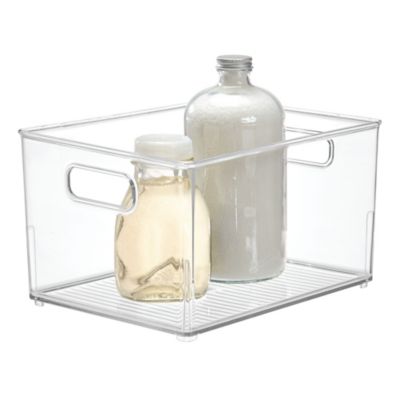 InterDesign Small Plastic Storage Bin with Handle