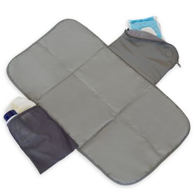 Goldbug Compact Diaper Clutch in Grey. View a larger version of this product image.