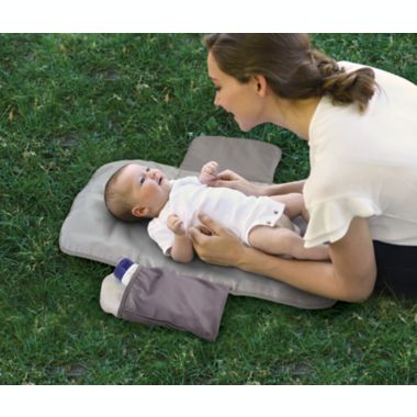 Goldbug Compact Diaper Clutch in Grey. View a larger version of this product image.