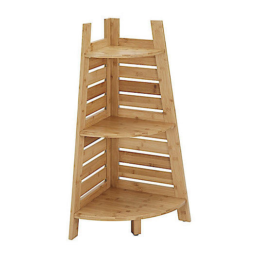 Alternate image 1 for Linon Home Bracken Bamboo Corner Shelf