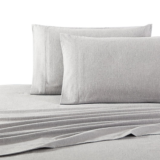 Alternate image 1 for UGG® Flannel Standard/Queen Pillowcases in Heather Grey (Set of 2)