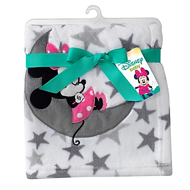 Lambs &amp; Ivy&reg; Minnie Mouse Baby Blanket in Pink/Grey. View a larger version of this product image.