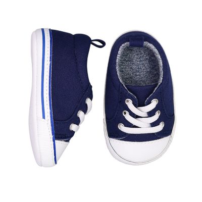 On the Goldbug&trade; Size 6-9M Low-Top Lace Canvas Sneaker in Navy