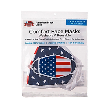 London Luxury&reg; 2-Pack Adult Fabric Face Masks. View a larger version of this product image.