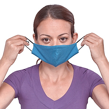 London Luxury&reg; 2-Pack Adult Fabric Face Mask in Blue. View a larger version of this product image.