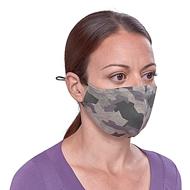 London Luxury&reg; 2-Pack Adult Fabric Face Masks in Camo. View a larger version of this product image.