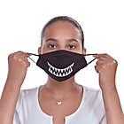 Alternate image 1 for London Luxury&reg; 2-Pack Kids&#39; Smile Fabric Face Masks in Black