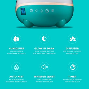 LittleHippo WISPI Humidifier, Diffuser and Night Light. View a larger version of this product image.