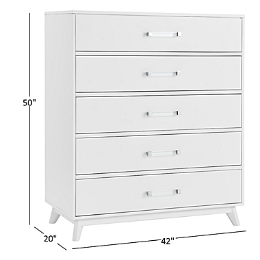 Oxford Baby Holland 5-Drawers Chest in White. View a larger version of this product image.