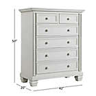 Alternate image 2 for Oxford Baby Richmond 6-Drawer Chest in Oyster White