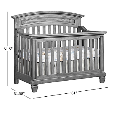Oxford Baby&reg; Richmond 4-in-1 Convertible Crib in Brushed Grey. View a larger version of this product image.