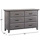 Alternate image 5 for Soho Baby Chandler 6-Drawer Dresser in Graphite Grey