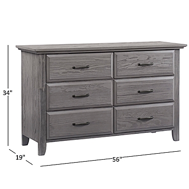 Soho Baby Chandler 6-Drawer Dresser in Graphite Grey. View a larger version of this product image.