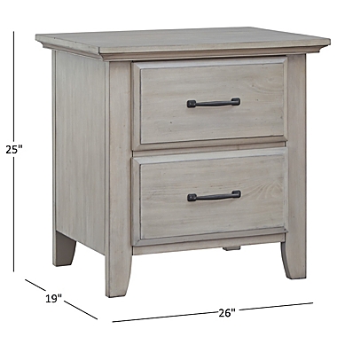 Soho Baby Chandler 2-Drawer Nightstand in Stone Wash. View a larger version of this product image.