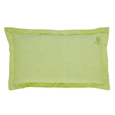 Green Pillow Sham Bone  Earth Tones Cotton Sateen Flanged Pillow Sham by Spoonflower Swiss Cross On Green Background by erin/_/_kendal