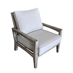 Courtyard Casual Surf Side Outdoor Club Chair in Grey with Cushion