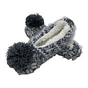 Bee &amp; Willow&trade; Hairy Fairisle Slippers with Pom Pom