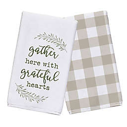 Gather Here with Grateful Hearts Tea Towel Set