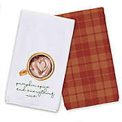 Pumpkin Spice Nice Heart Latte Tea Towel Set