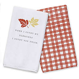 Count Your Blessings Leaves Tea Towel Set