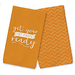 Fat Pants Orange Tea Towel Set