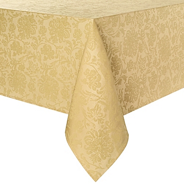 Holiday Medley 60-Inch x 120-Inch Christmas Tablecloth in Gold. View a larger version of this product image.