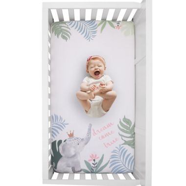 NoJo&reg; Tropical Princess Photo-Op Crib Sheet. View a larger version of this product image.