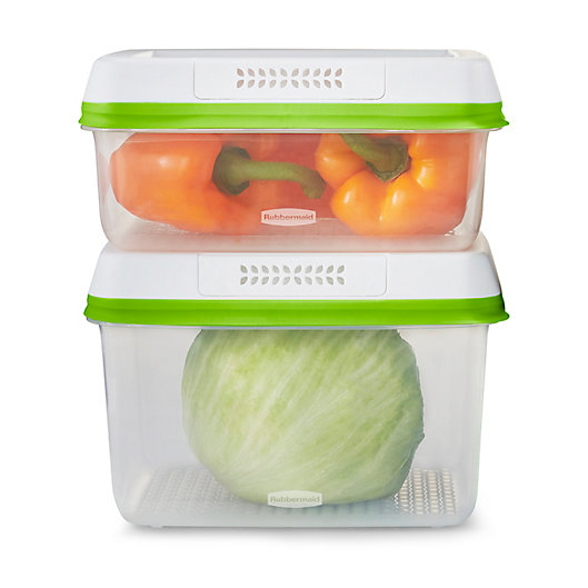 Alternate image 1 for Rubbermaid® Freshworks® 2-Piece Produce Saver Set in Clear