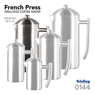 Frieling 36 oz. Insulated Stainless Steel French Press in Brushed Finish. View a larger version of this product image.