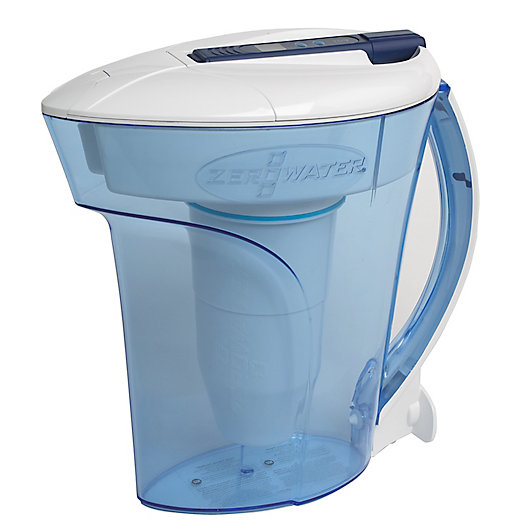 Alternate image 1 for ZeroWater® 10-Cup Ready Pour™ Pitcher with Free Water Quality in Blue