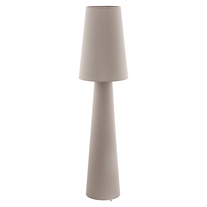 Eglo Carpara Floor Lamp In Taupe With, Cone Lamp Shades For Floor Lamps
