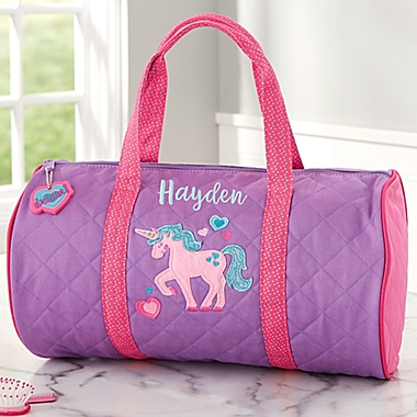 Unicorn Embroidered Duffle Bag by Stephen Joseph. View a larger version of this product image.